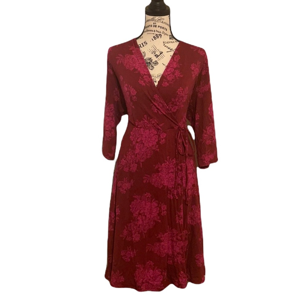 Torrid Floral Jersey Wrap Dress - Size 2